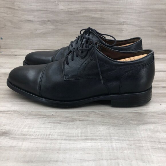 Johnston & Murphy Dress Shoes Mens 9.5XW Black Leather Cap Toe Derby Oxfords main image 12